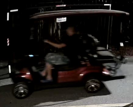 Suspect with golf cart